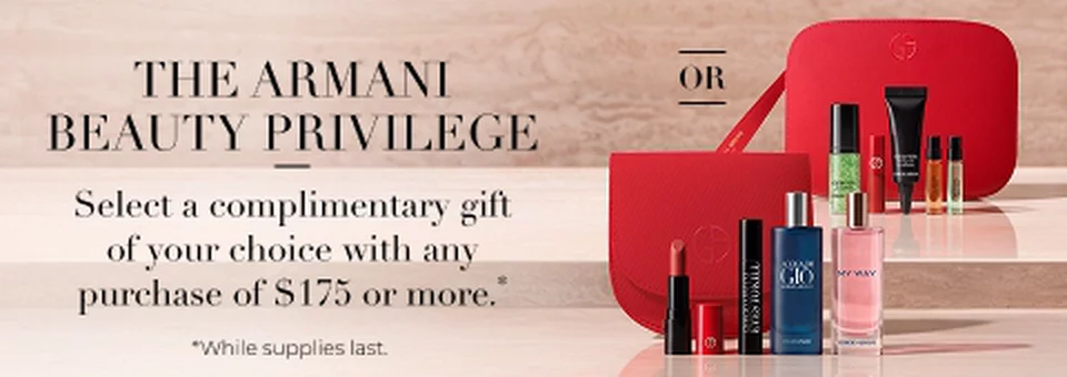 Select a complimentary gift of your choice with any purchase of $175 or more.
