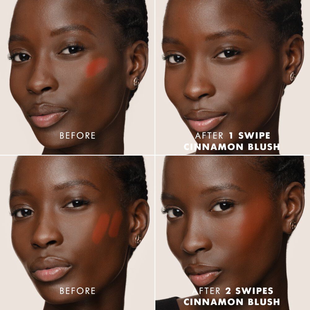 ARMANI Beauty Dolci Blush pink cheek tint results in different intensities