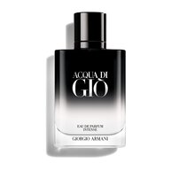 Giorgio Armani Acqua Di Gio Eau de Parfum Intense bottle. A sleek black gradient design.