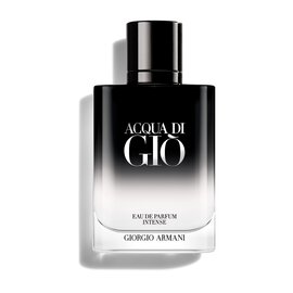 Giorgio Armani Acqua Di Gio Eau de Parfum Intense bottle. A sleek black gradient design.